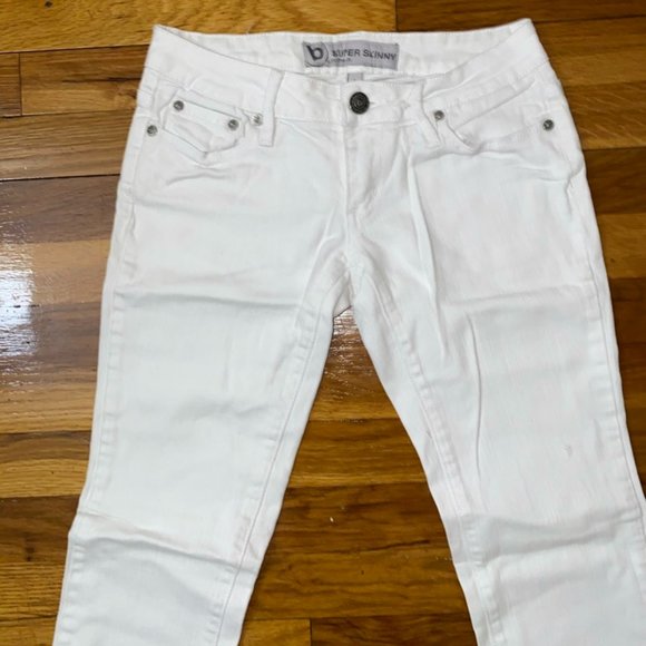 LAST CHANCE - B by Bullhead Super Skinny white jeans 1 - Picture 3 of 10